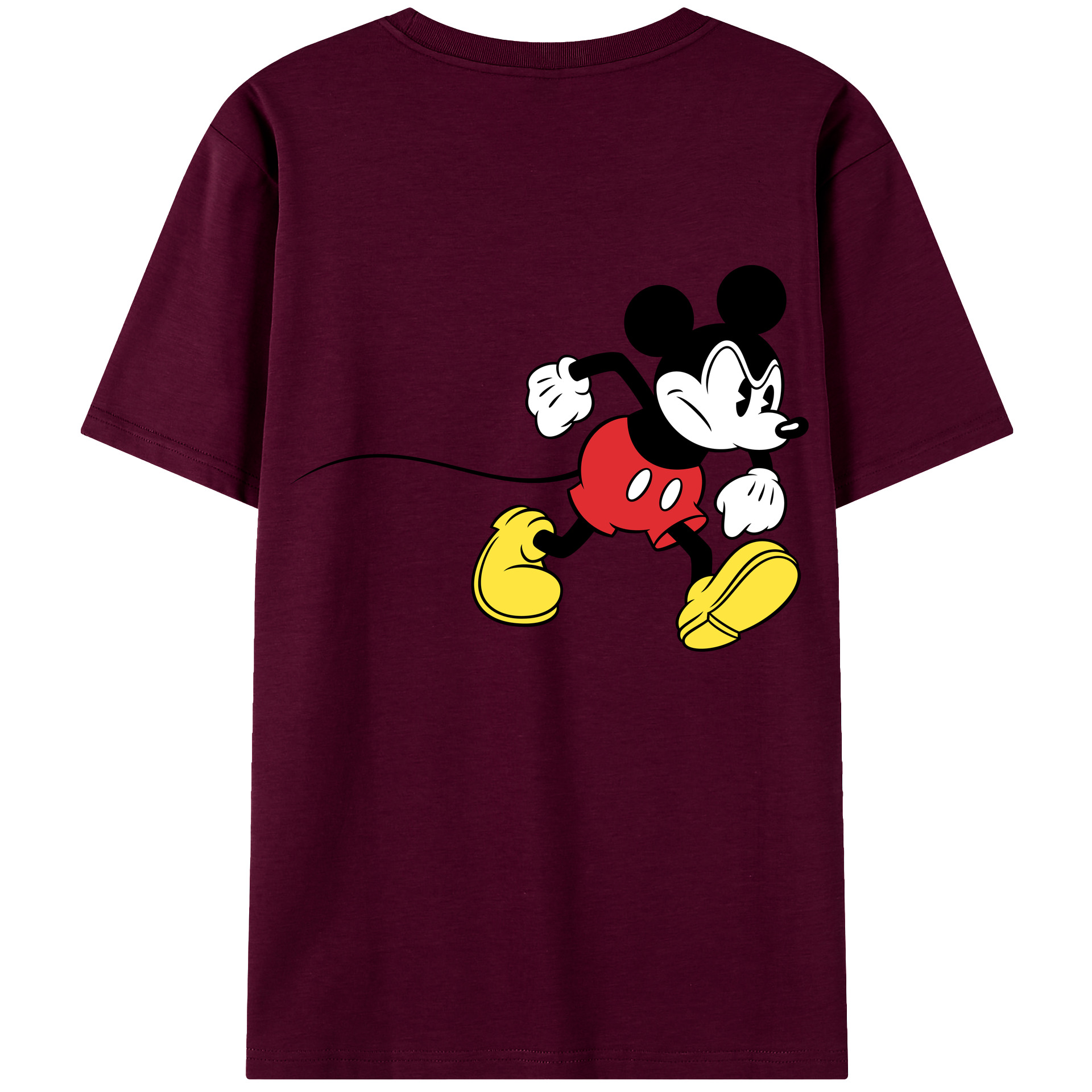 （画像用） ミッキーマウス Mickey Mouse レディース半袖Tシャツ(バックプリント)